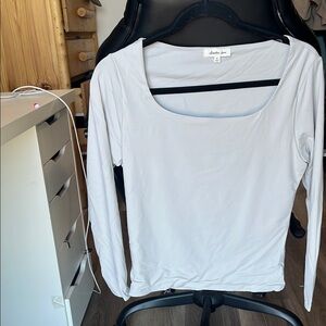 Grey Long Sleeve Top